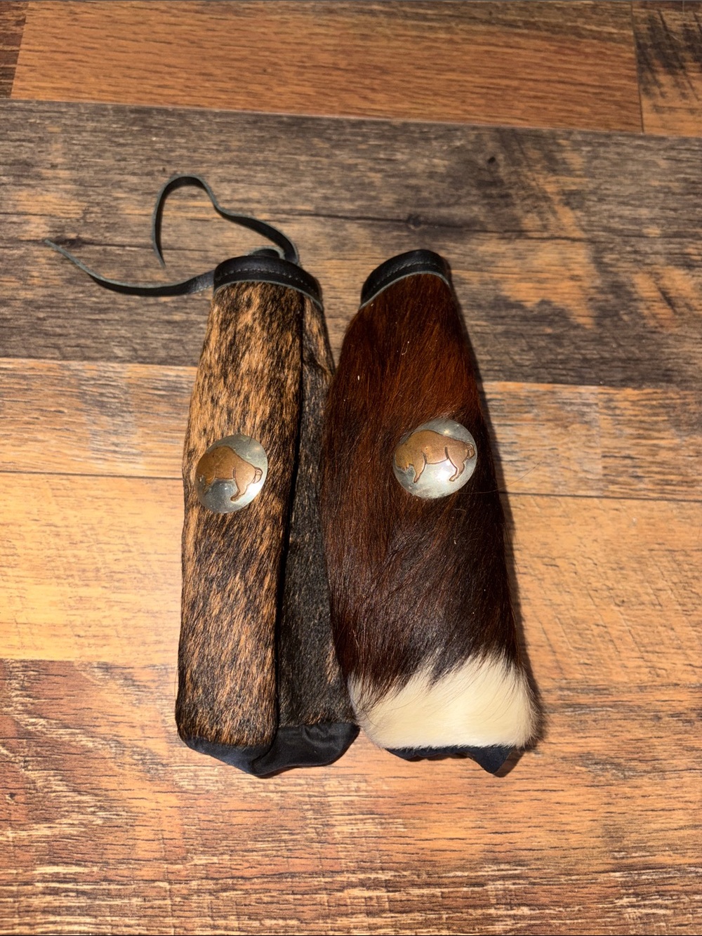Cowhide Leather Buffalo Concho Drink Holders